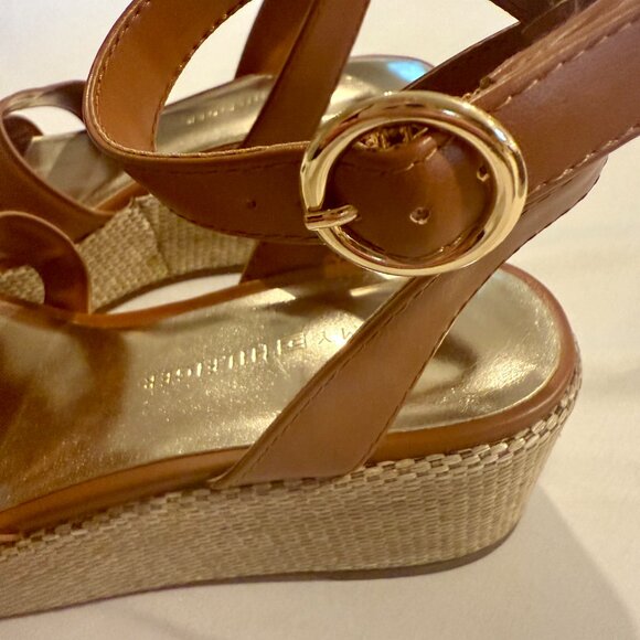 Tommy Hilfiger Tan Logo Platform Espadrille Sandals – Size 6.5 NWOB - Picture 4 of 12